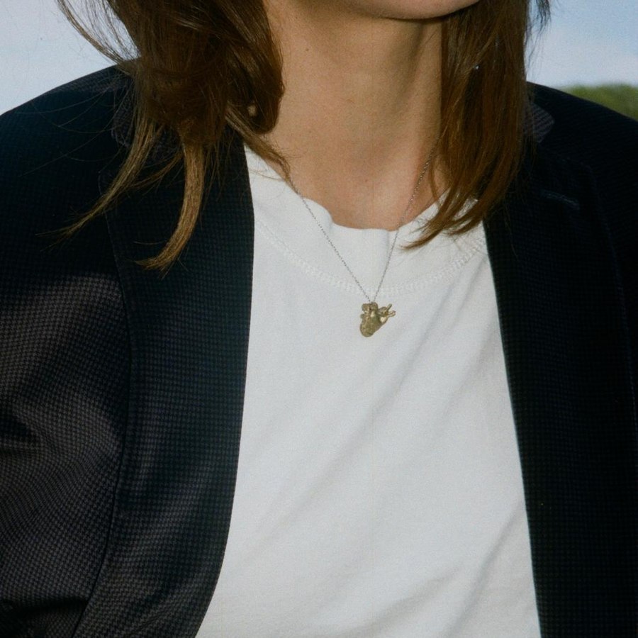 Sof Atelier cuff, worn in a lavender field