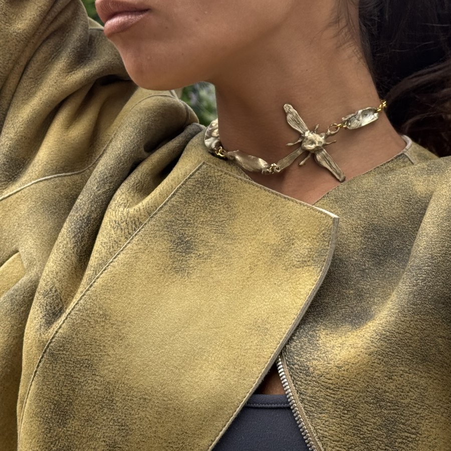 Sof Atelier necklace, worn on neck