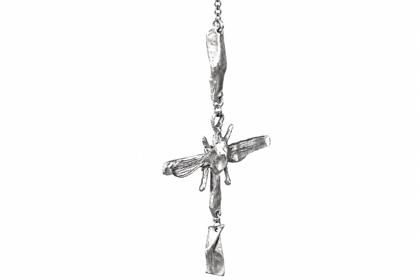 Winged cross pendant