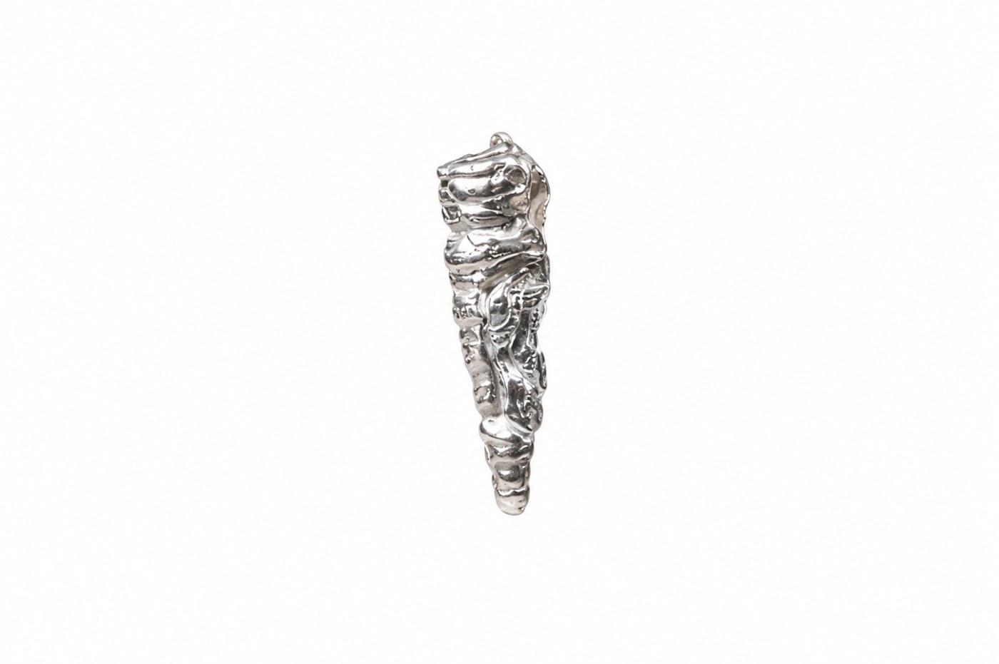 Textured silver link pendant