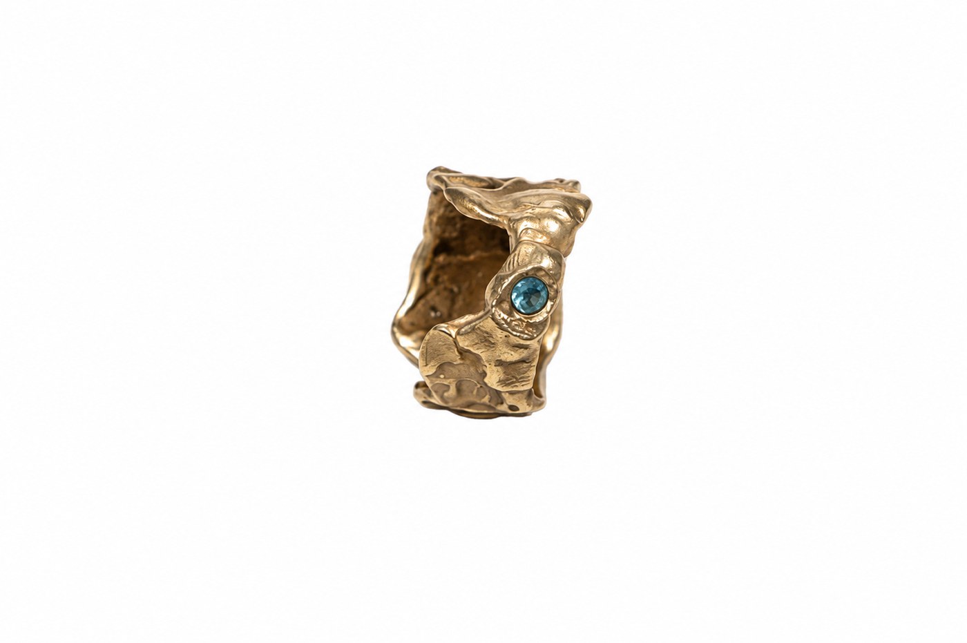 Blue topaz ring in box