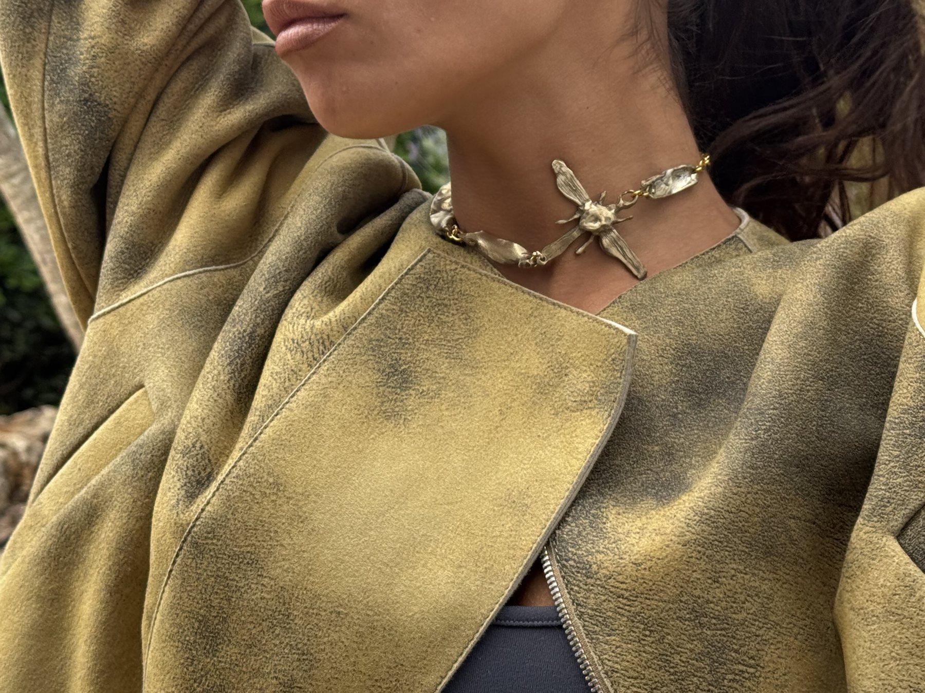 Necklace, worn