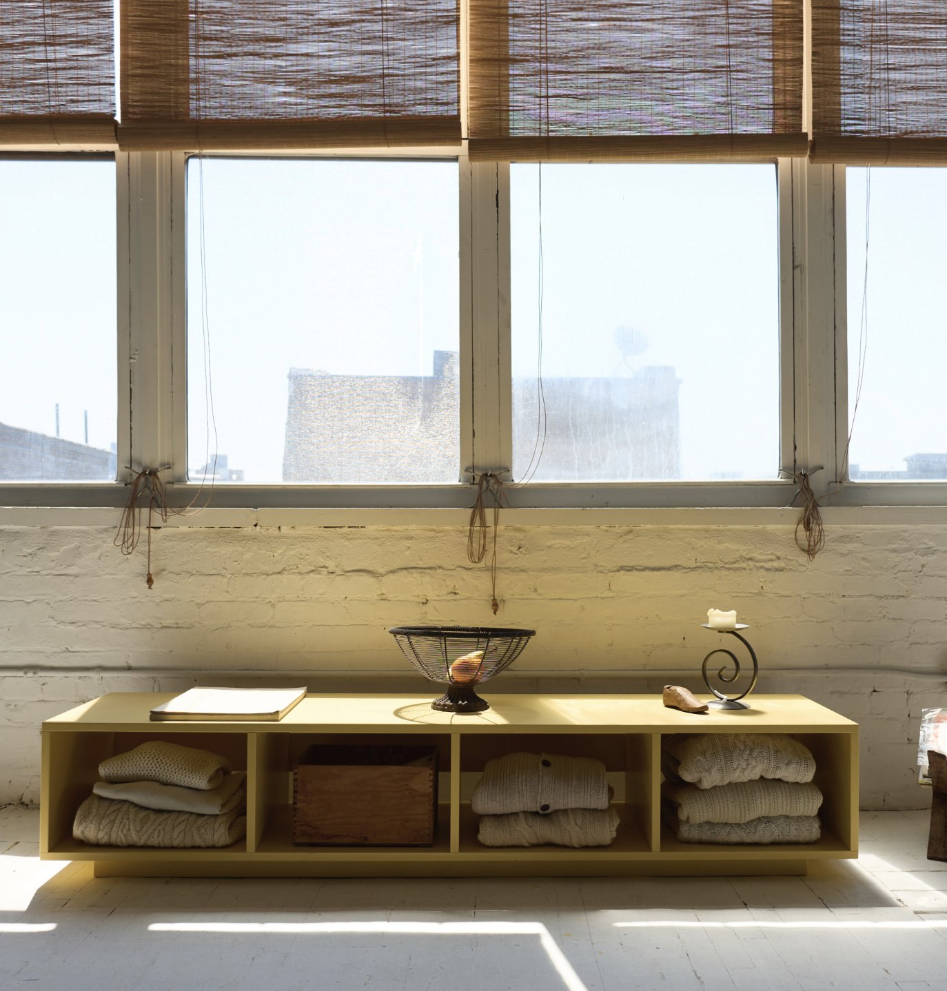 Jessie's Studio, Brooklyn — console beneath studio windows